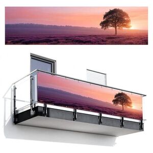 MuchoWow BALKÓNOVÁ ZÁSTENA Strom - vres - východ slnka 300x85 cm vyobraziť