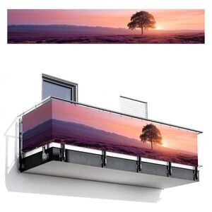 MuchoWow BALKÓNOVÁ ZÁSTENA Strom - vres - východ slnka 500x90 cm vyobraziť