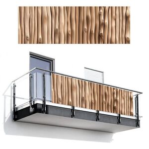 MuchoWow BALKÓNOVÁ ZÁSTENA Drevo - Stonka - svetlohnedá 300x100 cm vyobraziť