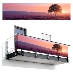 MuchoWow BALKÓNOVÁ ZÁSTENA Strom - vres - východ slnka 500x120 cm vyobraziť