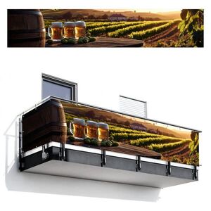MuchoWow BALKÓNOVÁ ZÁSTENA Pivo - Chmeľ - Krajina 500x95 cm vyobraziť