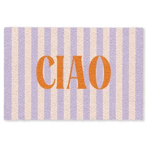MuchoWow ROHOŽKA Ciao - Citát - Pastel - Pruhy 90x60 cm vyobraziť