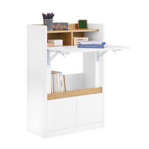SoBuy SKRINKA na počítač s jednou zásuvkou Biela 63x30x93cm Minimalistický vyobraziť