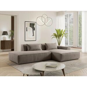MID.YOU ROHOVÁ SEDAČKA, plast, textil, kompozitné drevo, cappuccino vyobraziť