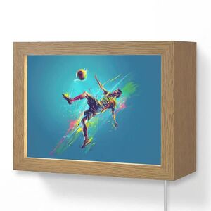 OnlyWow NÁSTENNÉ SVIETIDLO Futbalista - Farba strieka - Farebné - Lopta 20x15 cm vyobraziť