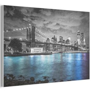 MuchoWow AKUSTICKÝ OBRAZ New York - panoráma - mesto - modrá 90x60 cm vyobraziť