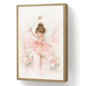 OnlyWow NÁSTENNÉ SVIETIDLO Baletka - Víla - Kvety - Ružová 40x60 cm vyobraziť