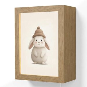 OnlyWow NÁSTENNÉ SVIETIDLO Králik - čiapka - uši - béžová 15x20 cm vyobraziť