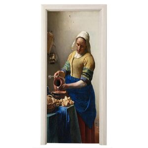 MuchoWow NÁLEPKA NA DVERE Dojička - Johannes Vermeer 90x215 cm vyobraziť