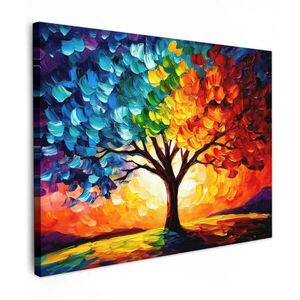 MuchoWow OBRAZ NA PLÁTNE Strom - umenie - príroda - západ slnka 80x60 cm vyobraziť