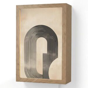 OnlyWow NÁSTENNÉ SVIETIDLO Luk - Pruhy - Minimalistický - Čierny 20x30 cm vyobraziť