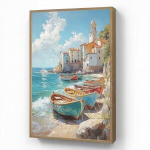 OnlyWow NÁSTENNÉ SVIETIDLO Lode - skaly - more - slnko 70x100 cm vyobraziť