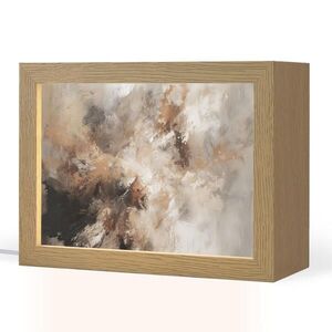 OnlyWow STOLNÁ LAMPA Farba - abstraktná - béžová - umenie 20x15 cm vyobraziť
