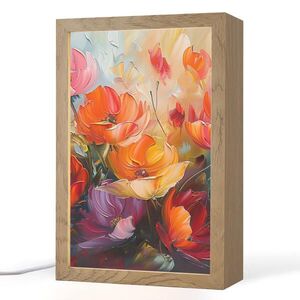 OnlyWow STOLNÁ LAMPA Kvety - Farebné - Maľba - Abstraktné - Umenie 20x30 cm vyobraziť