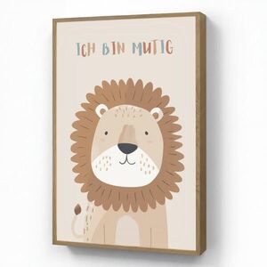 OnlyWow NOČNÁ LAMPA Lev - Béžová - Zviera - Odvážny - Citát 60x90 cm vyobraziť