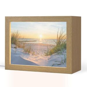 OnlyWow STOLNÁ LAMPA Pláž - Slnko - Duny - Tráva - Piesok - Horizont 20x15 cm vyobraziť
