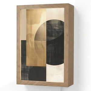OnlyWow NÁSTENNÉ SVIETIDLO Abstraktné - Moderné - Čierne - Zlaté 20x30 cm vyobraziť