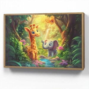 OnlyWow NÁSTENNÉ SVIETIDLO Žirafa - Slon - Kvety - Džungľa 90x60 cm vyobraziť