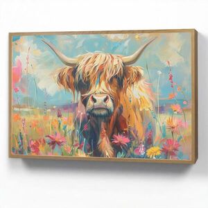 OnlyWow NÁSTENNÉ SVIETIDLO Škótsky horal - Príroda - Farebné - Kvety 100x70 cm vyobraziť