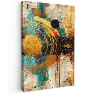 MuchoWow OBRAZ NA PLÁTNE Abstraktné - umenie - zlaté - moderné 60x90 cm vyobraziť