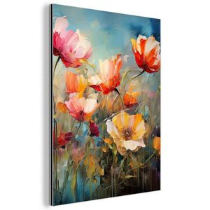 MuchoWow KOVOVÝ OBRAZ Kvety - Akvarel - Umenie - Botanické - Príroda 30x40 cm vyobraziť