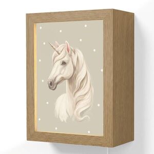 OnlyWow NÁSTENNÉ SVIETIDLO Jednorožec - biely - bodky 15x20 cm vyobraziť