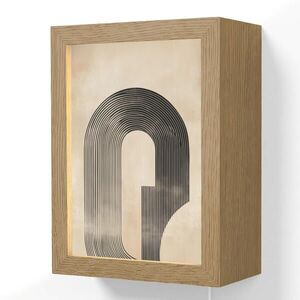 OnlyWow NÁSTENNÉ SVIETIDLO Luk - Pruhy - Minimalistický - Čierny 15x20 cm vyobraziť