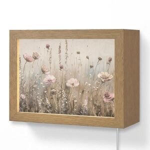 OnlyWow NÁSTENNÉ SVIETIDLO Kvety - Ružová - Moderné - Béžová 20x15 cm vyobraziť