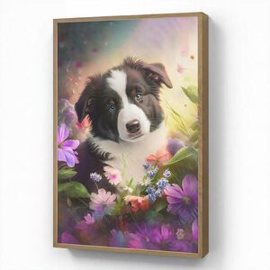 OnlyWow NOČNÁ LAMPA Šteniatko - Slnko - Kvety - Príroda - Border kólia - Pes 60x90 cm vyobraziť