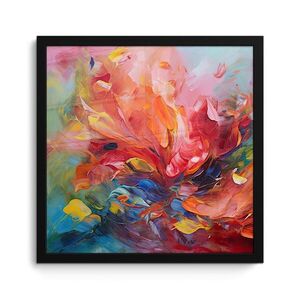MuchoWow ZARÁMOVANÝ PLAGÁT Olejomaľba - Umenie - Abstraktné - Farebné 40x40 cm vyobraziť
