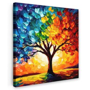 MuchoWow OBRAZ NA PLÁTNE Strom - umenie - príroda - západ slnka 50x50 cm vyobraziť