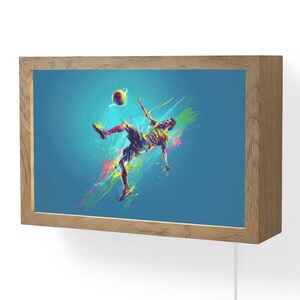 OnlyWow NÁSTENNÉ SVIETIDLO Futbalista - Farba strieka - Farebné - Lopta 30x20 cm vyobraziť