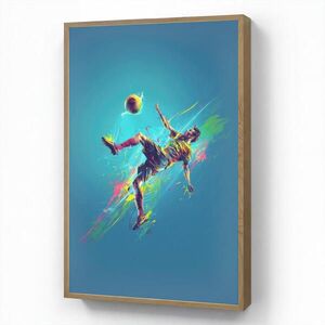 OnlyWow NÁSTENNÉ SVIETIDLO Futbalista - Farba strieka - Farebné - Lopta 60x90 cm vyobraziť