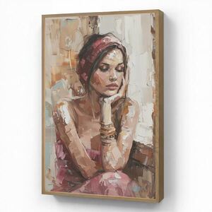 OnlyWow NÁSTENNÉ SVIETIDLO Žena - vzhľad maľby - portrét - moderný 70x100 cm vyobraziť