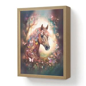 OnlyWow NÁSTENNÉ SVIETIDLO Kôň - Príroda - Kvety - Motýle - Les 30x40 cm vyobraziť