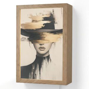 OnlyWow NÁSTENNÉ SVIETIDLO Žena - klobúk - farba 20x30 cm vyobraziť