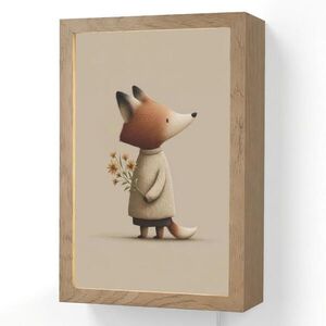 OnlyWow NÁSTENNÉ SVIETIDLO Líška - Žlté kvety - Minimalistický 20x30 cm vyobraziť