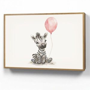 OnlyWow NOČNÁ LAMPA Zebra - Dieťa - Zvieratá - Ružový balón 90x60 cm vyobraziť