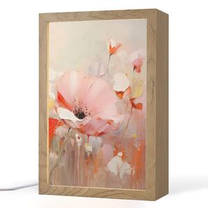 OnlyWow STOLNÁ LAMPA Kvety - Akvarel - Ružová - Abstraktné - Umenie 20x30 cm vyobraziť
