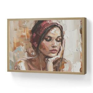 OnlyWow NÁSTENNÉ SVIETIDLO Žena - vzhľad maľby - portrét - moderný 60x40 cm vyobraziť