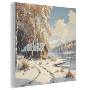 MuchoWow AKUSTICKÝ OBRAZ Zima - Sneh - Domov - Príroda 60x60 cm vyobraziť