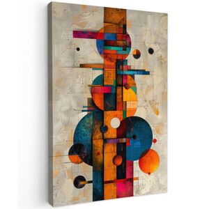 MuchoWow OBRAZ NA PLÁTNE Vintage - Moderné umenie - Oranžová - Geometrické tvary 20x30 cm vyobraziť