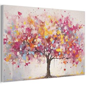MuchoWow AKUSTICKÝ OBRAZ Akvarel - Strom - Umenie - Abstraktné 90x60 cm vyobraziť