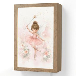 OnlyWow NÁSTENNÉ SVIETIDLO Baletka - Víla - Kvety - Ružová 20x30 cm vyobraziť