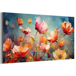 MuchoWow KOVOVÝ OBRAZ Kvety - Akvarel - Umenie - Botanické - Príroda 80x40 cm vyobraziť