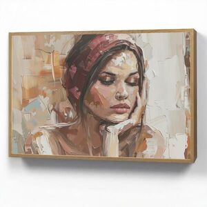 OnlyWow NÁSTENNÉ SVIETIDLO Žena - vzhľad maľby - portrét - moderný 100x70 cm vyobraziť