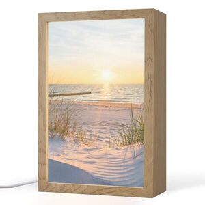 OnlyWow STOLNÁ LAMPA Pláž - Slnko - Duny - Tráva - Piesok - Horizont 20x30 cm vyobraziť