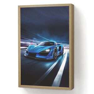 OnlyWow NOČNÁ LAMPA Auto - modré - chlapci - dieťa 40x60 cm vyobraziť