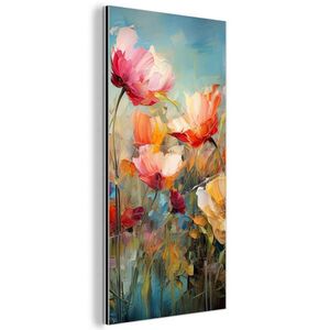 MuchoWow KOVOVÝ OBRAZ Kvety - Akvarel - Umenie - Botanické - Príroda 40x80 cm vyobraziť
