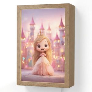OnlyWow NÁSTENNÉ SVIETIDLO Princezná - ružová - hrad 20x30 cm vyobraziť